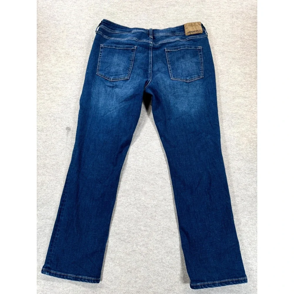 American Rag Cie Mens 36x30 Blue Denim Medium Wash Straight Leg Stretch Jeans